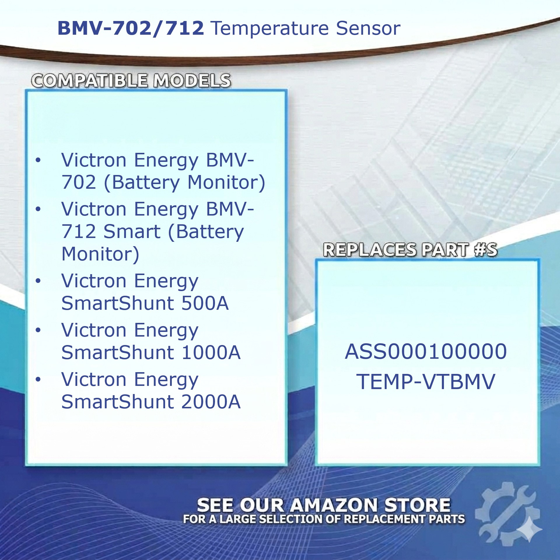 Victron BMV-702/712 Temperature Sensor Replacement for Battery Monitor
