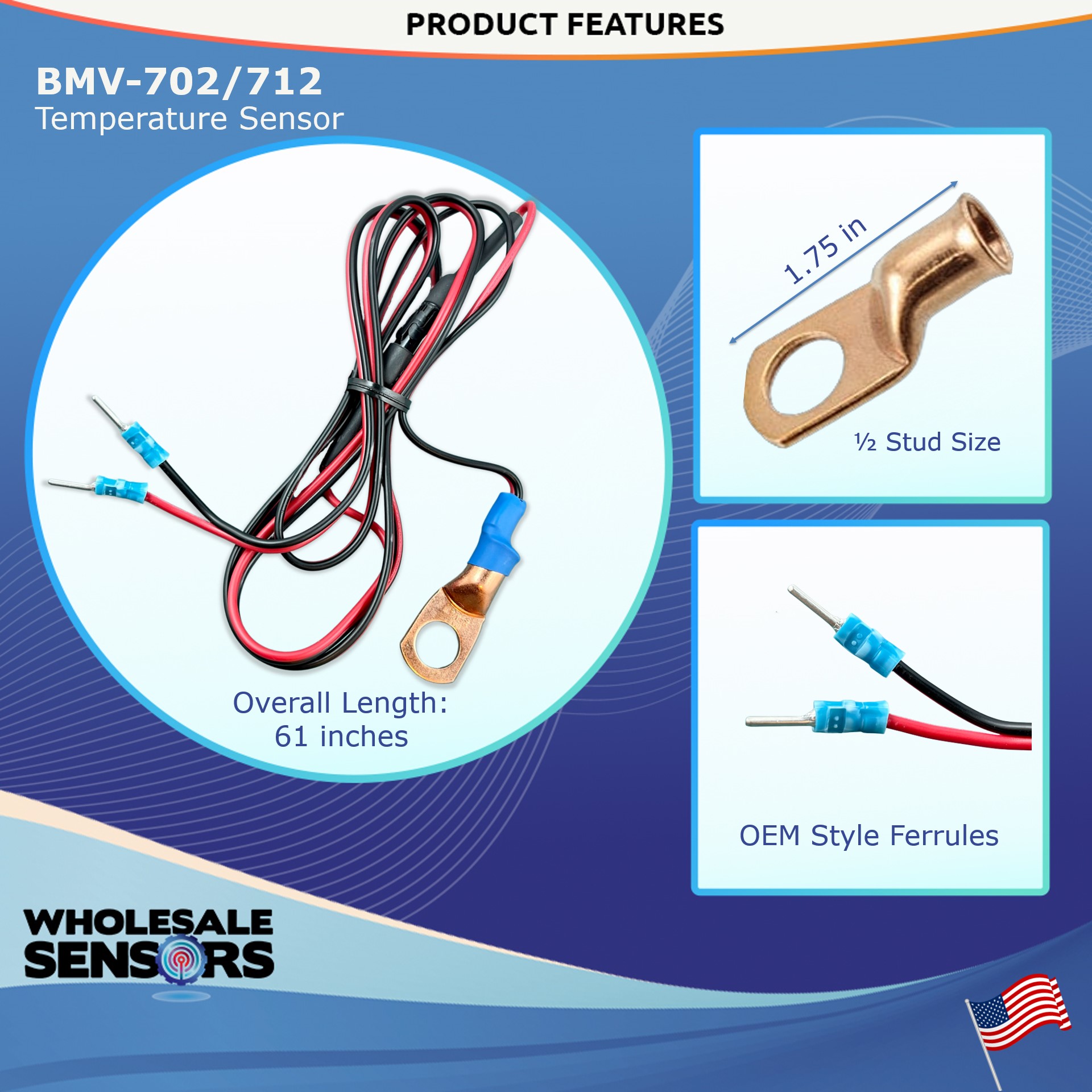 Victron BMV-702/712 Temperature Sensor Replacement for Battery Monitor