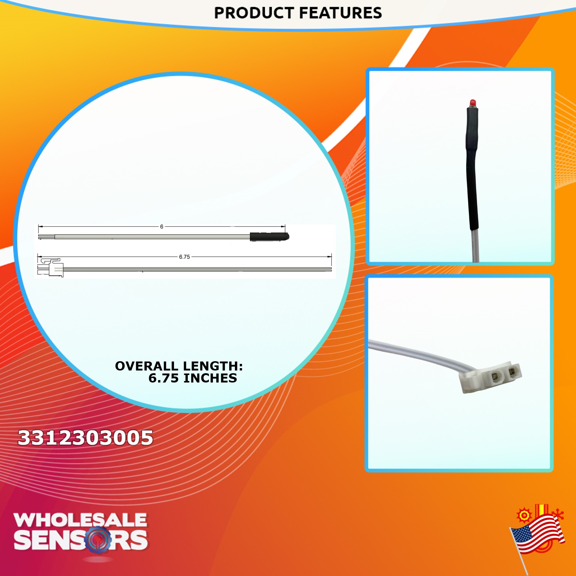 Dometic 3307872.006 Thermistor Assembly Kit for RV Refrigerator