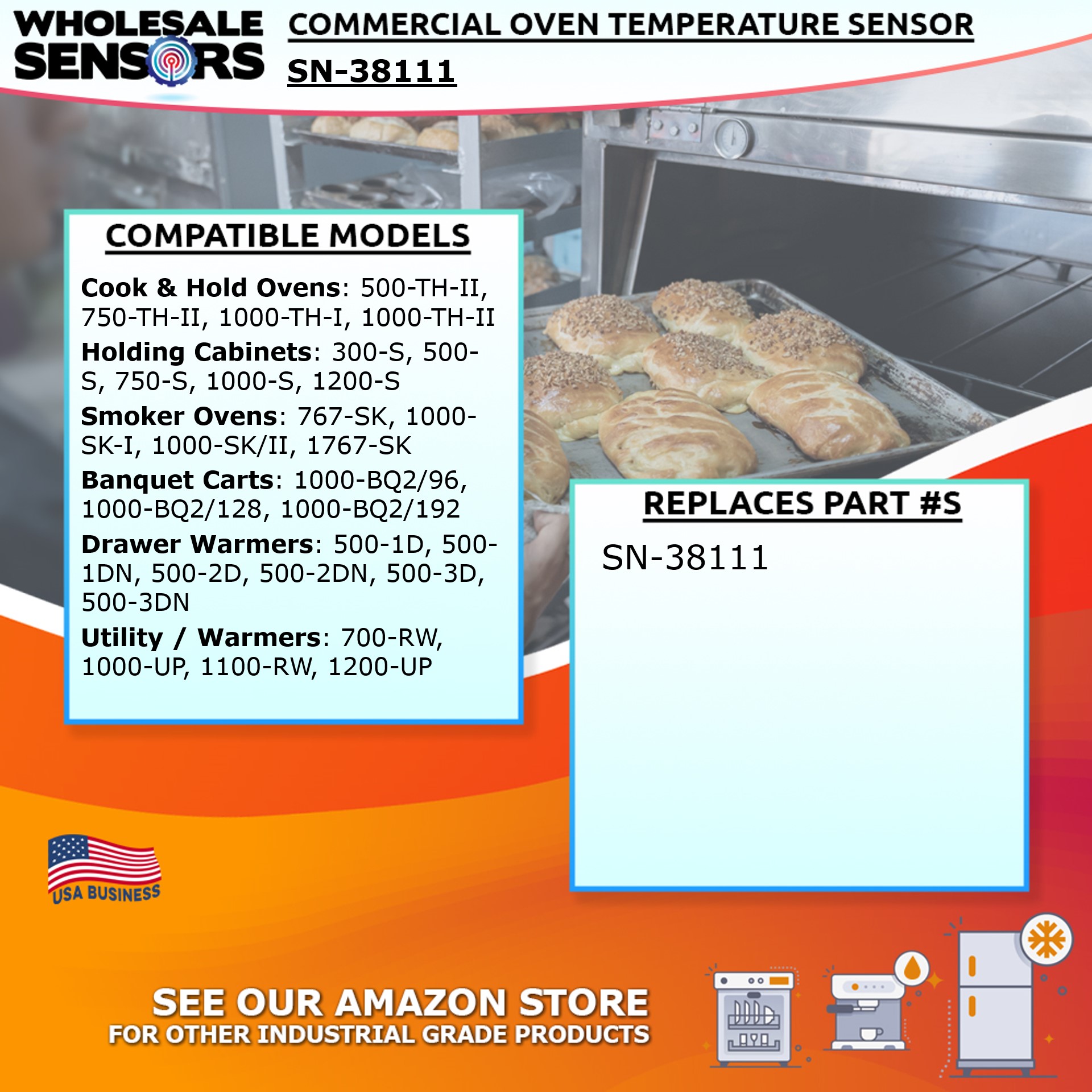Reliable Alto-Shaam SN-38111 Temperature Sensor Replacement
