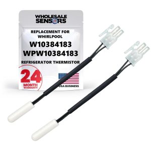 Premium Whirlpool W10384183 WPW10384183 Refrigerator Thermistor 2-Pack | Reliable Cooling Performance | 24 Month Warranty