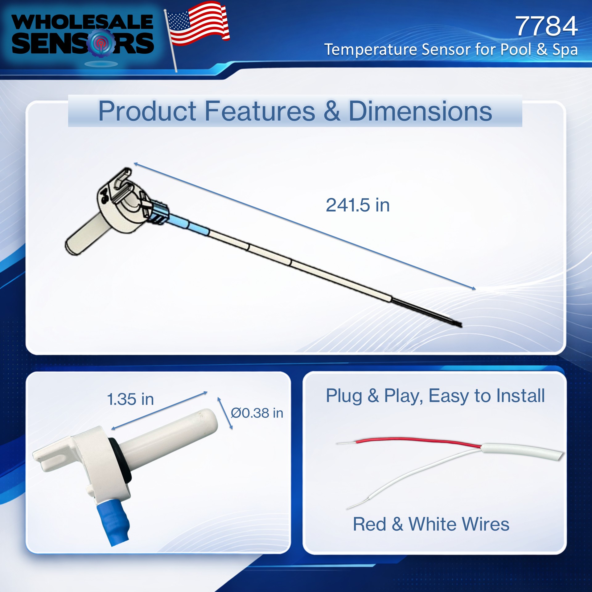 Jandy Zodiac 7784 Air/Water/Solar, Temperature Sensor
