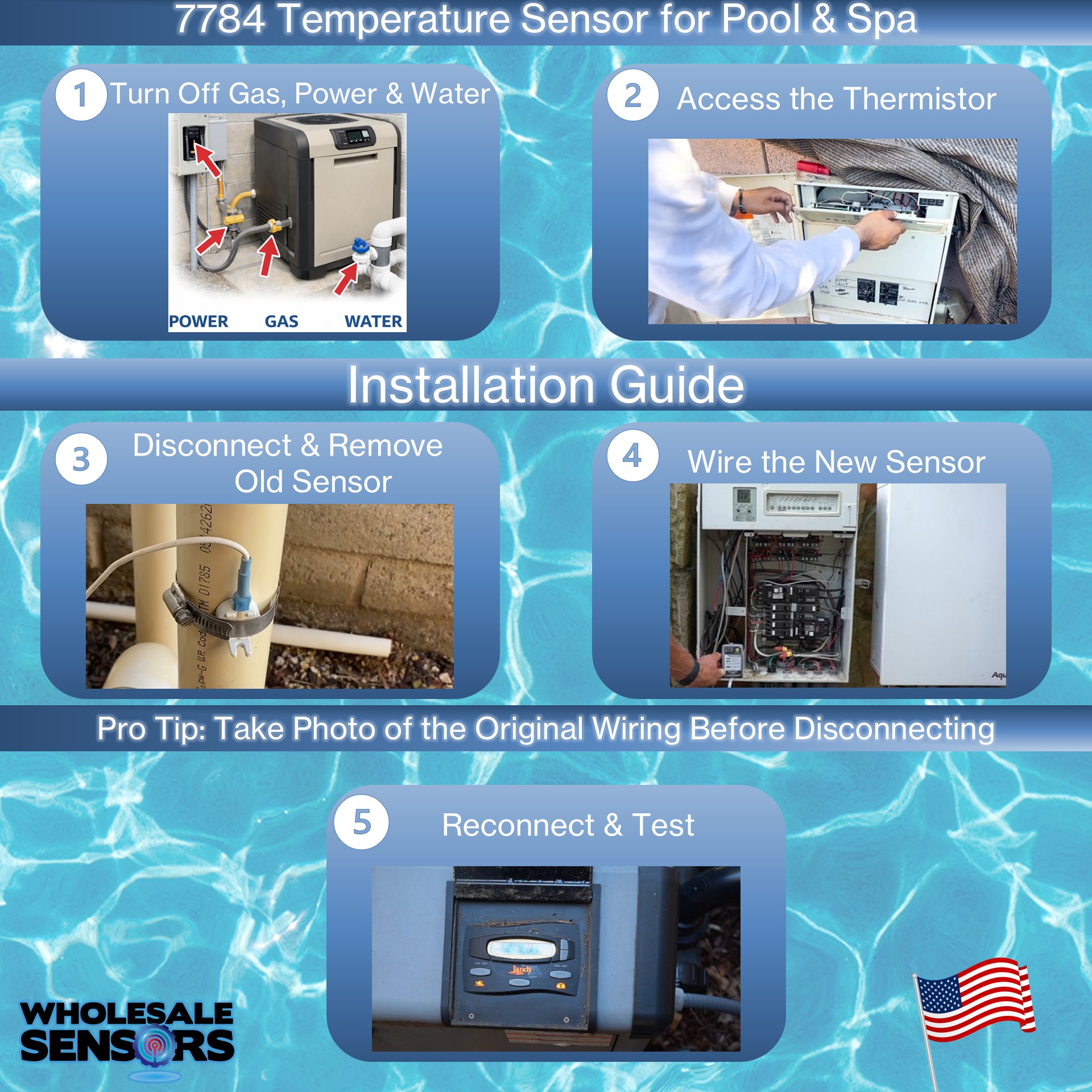 Jandy Zodiac 7784 Air/Water/Solar, Temperature Sensor