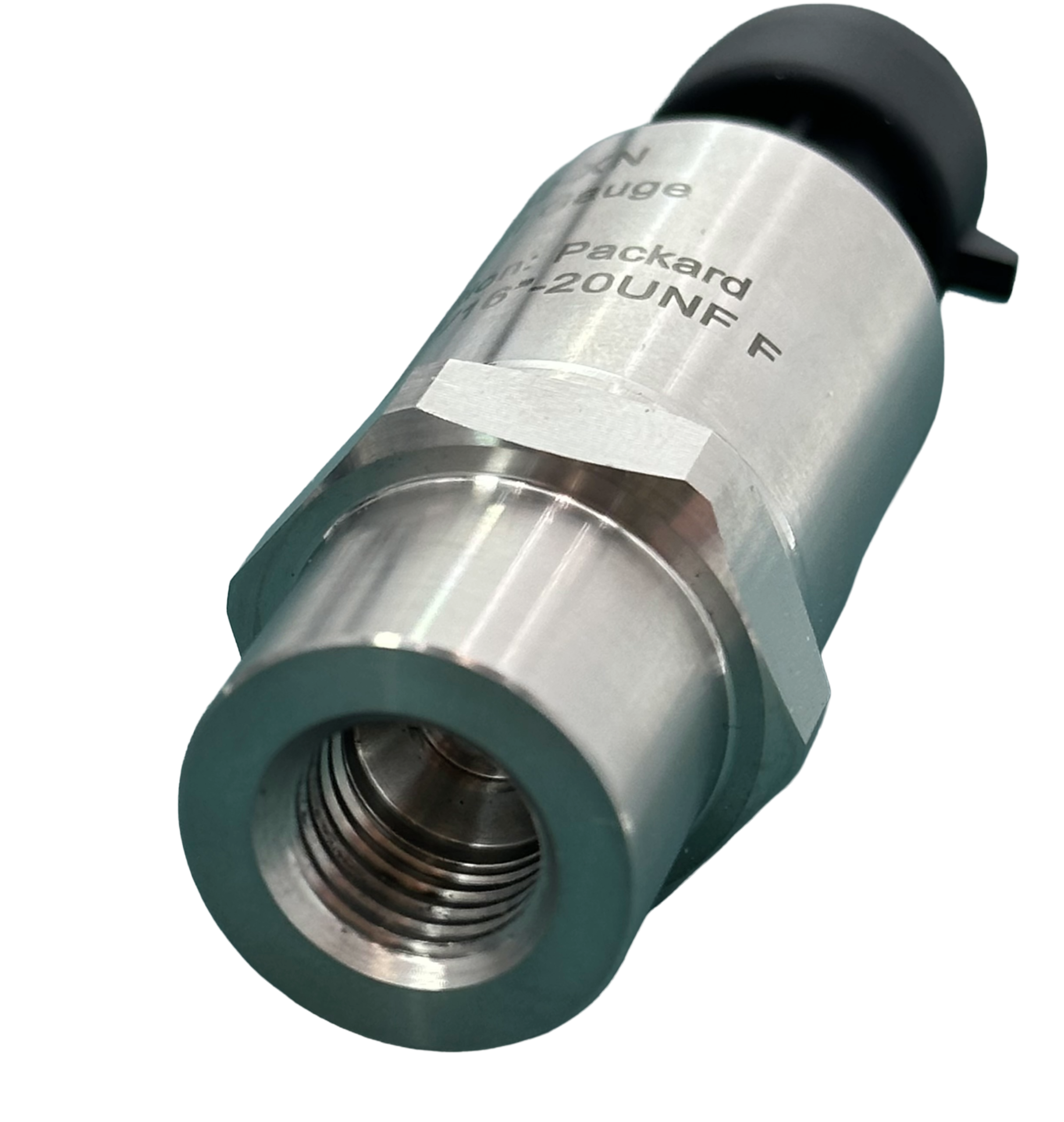 HVAC refrigerant pressure transducer with Schrader valve