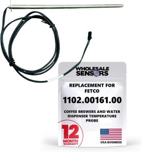 Replacement Fetco 1102.00161.00 Temperature Probe Assembly 8" Probe for Coffee Brewers & Water Dispensers, 12 Month Warranty & USA Business
