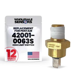 Pentair 42001-0063S Replacement High Limit Switch | 12-Month Warranty & USA Support | Designed for Pool Heater Repair | Easy Installation Switch