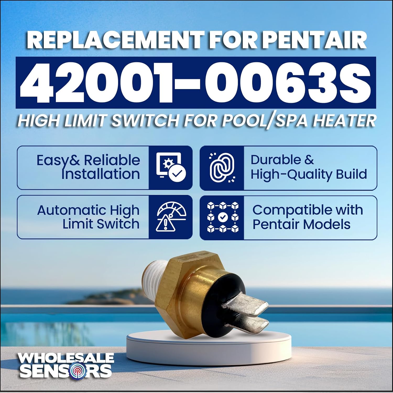Pentair 42001-0063S Replacement High Limit Switch | 12-Month Warranty & USA Support | Designed for Pool Heater Repair | Easy Installation Switch - Image 2