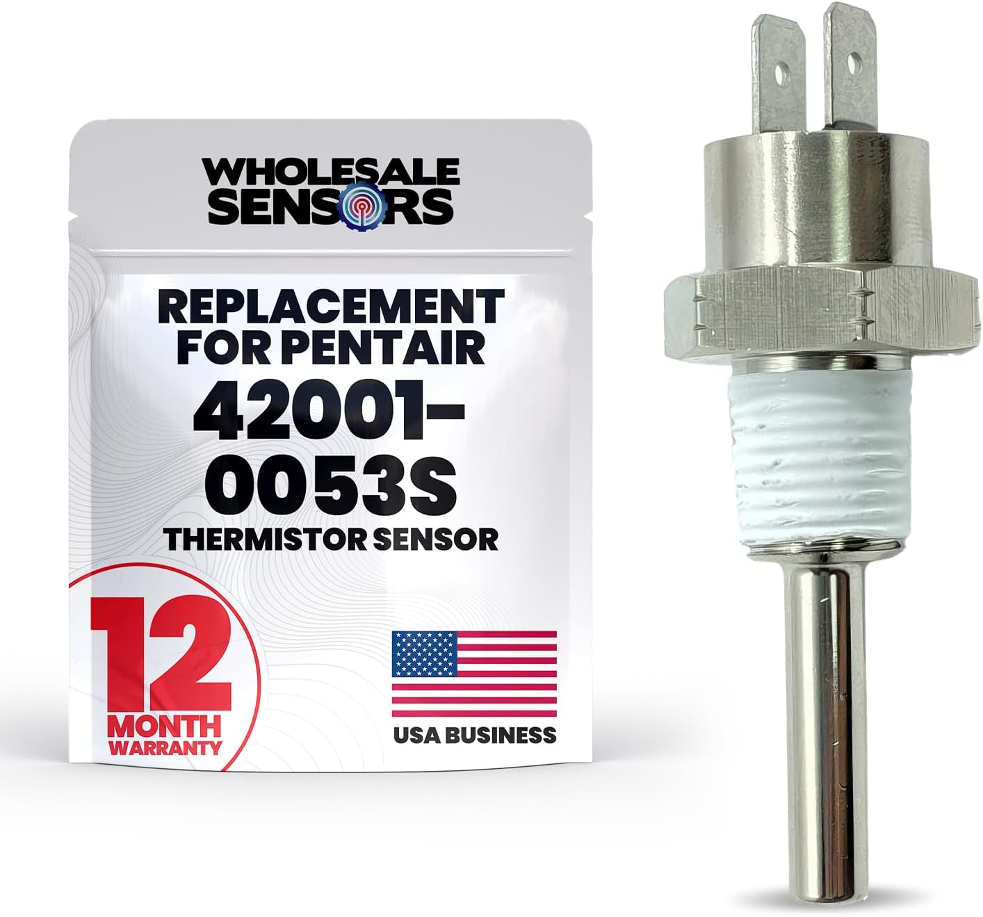 Replacement Pentair 42001-0053S Heater Thermistor Sensor for Spa & Pool 12-Month Warranty & USA Support