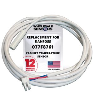 Replacement for Danfoss 077F8761 ETN Cabinet Temperature Sensor 59"(1.5M) Cable, 12 Month Warranty & USA Support