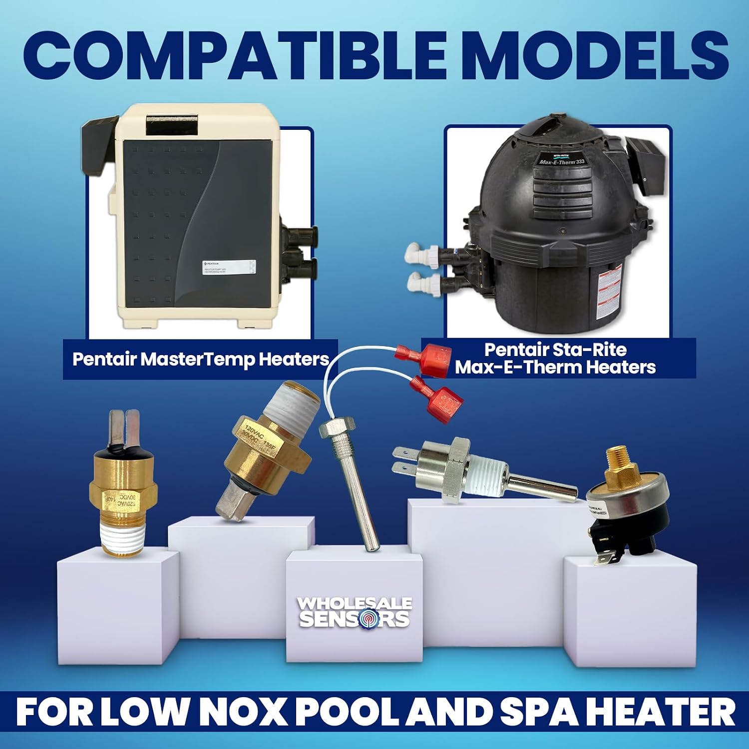 Wholesale Sensors Replacement for Pentair Pool Spa Heater Repair Kit USA Business, 5-Piece Kit, Includes 42002-0024S, 42001-0063S, 42002-0025S, 42001-0060S, 42001-0053S - Image 4
