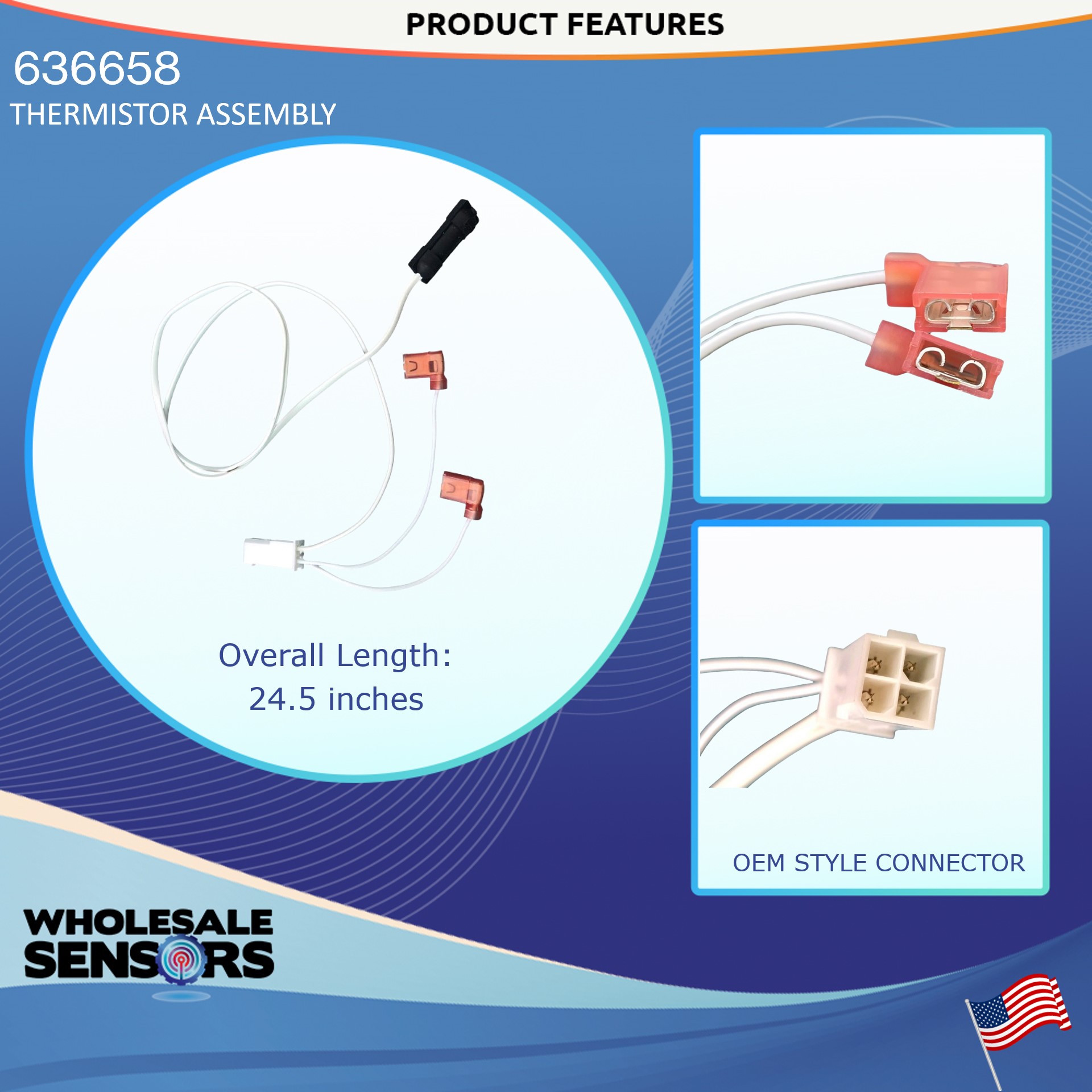 Norcold 636658 Thermistor Assembly Replacement for RV Refrigerator