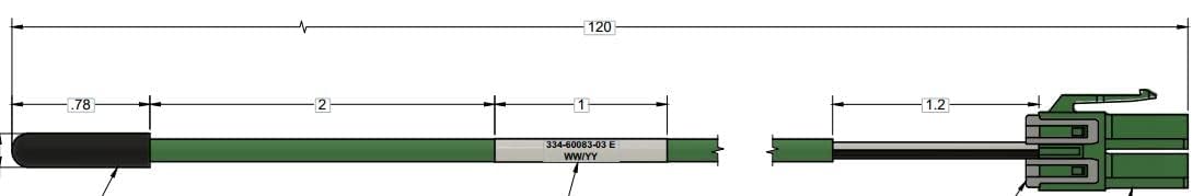 Replacement Traulsen 334-60083-01 Green Cabinet Temperature Sensor 60", 24 Month Warranty & USA Business - Image 7