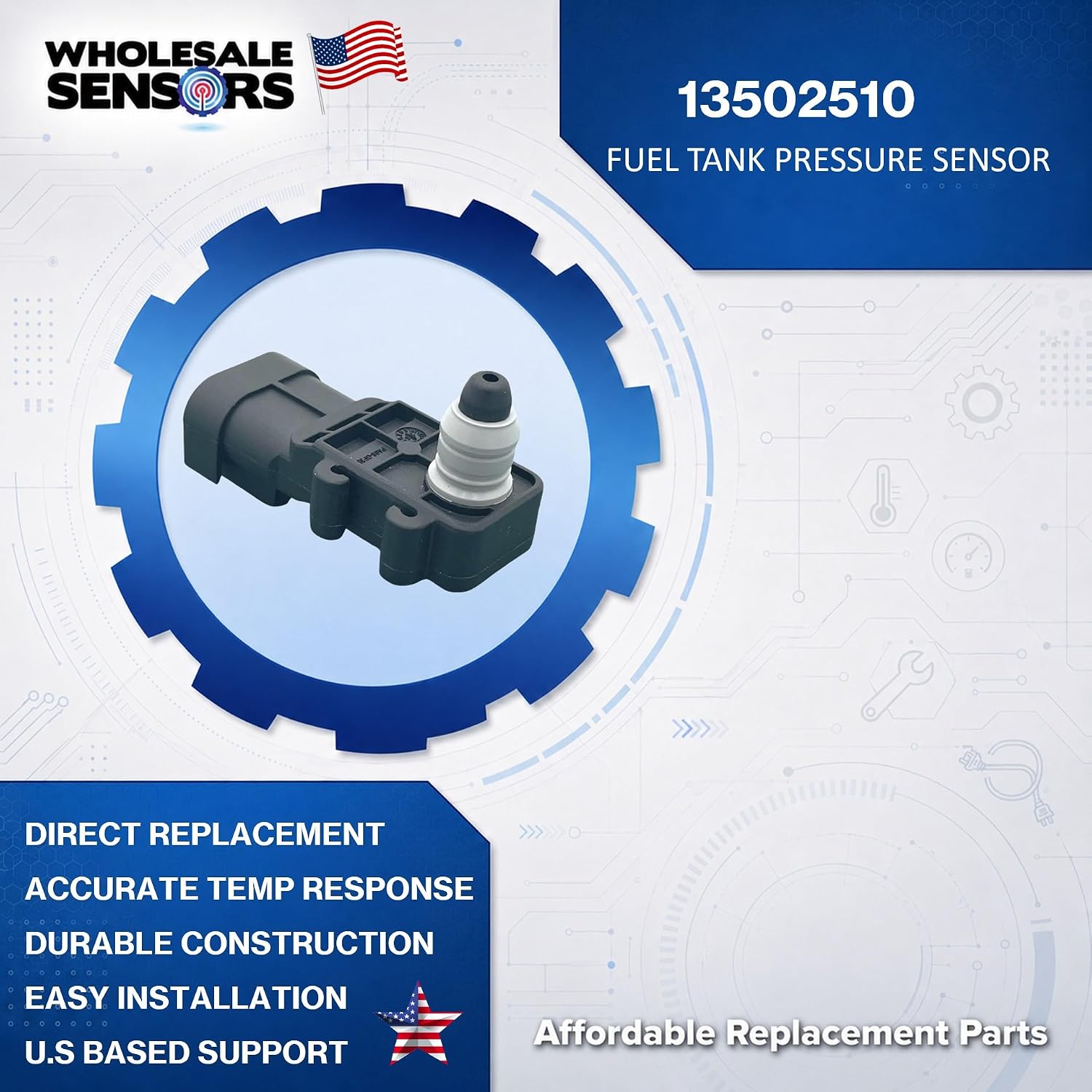 Replacement GM 13502510 Fuel Tank Pressure Sensor 12 Month Warranty - Image 2