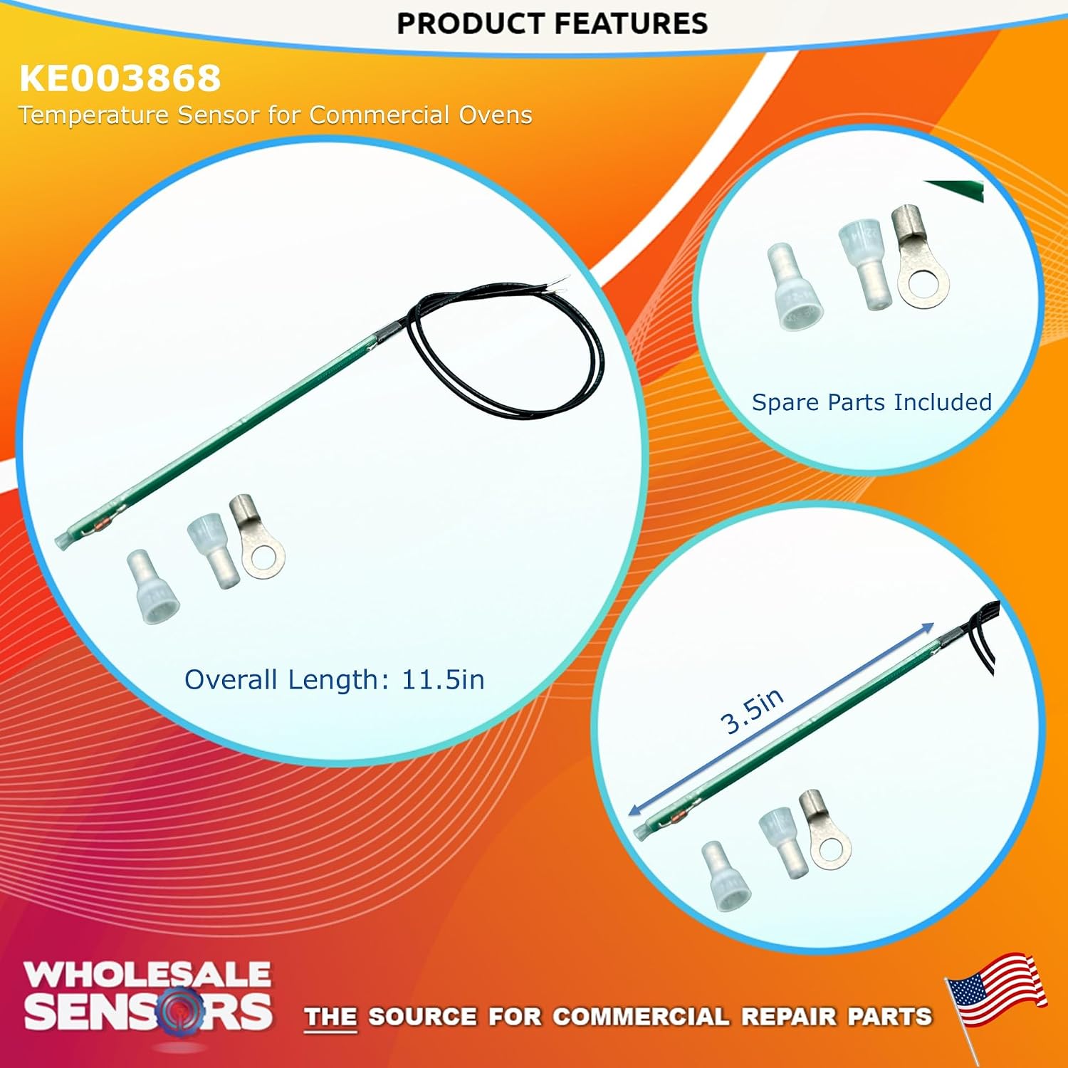 Replacement Cleveland KE003868 Thermistor Replacement Kit for Commercial Steam & Mixer Kettles, 12 Month Warranty & USA Business - Image 3