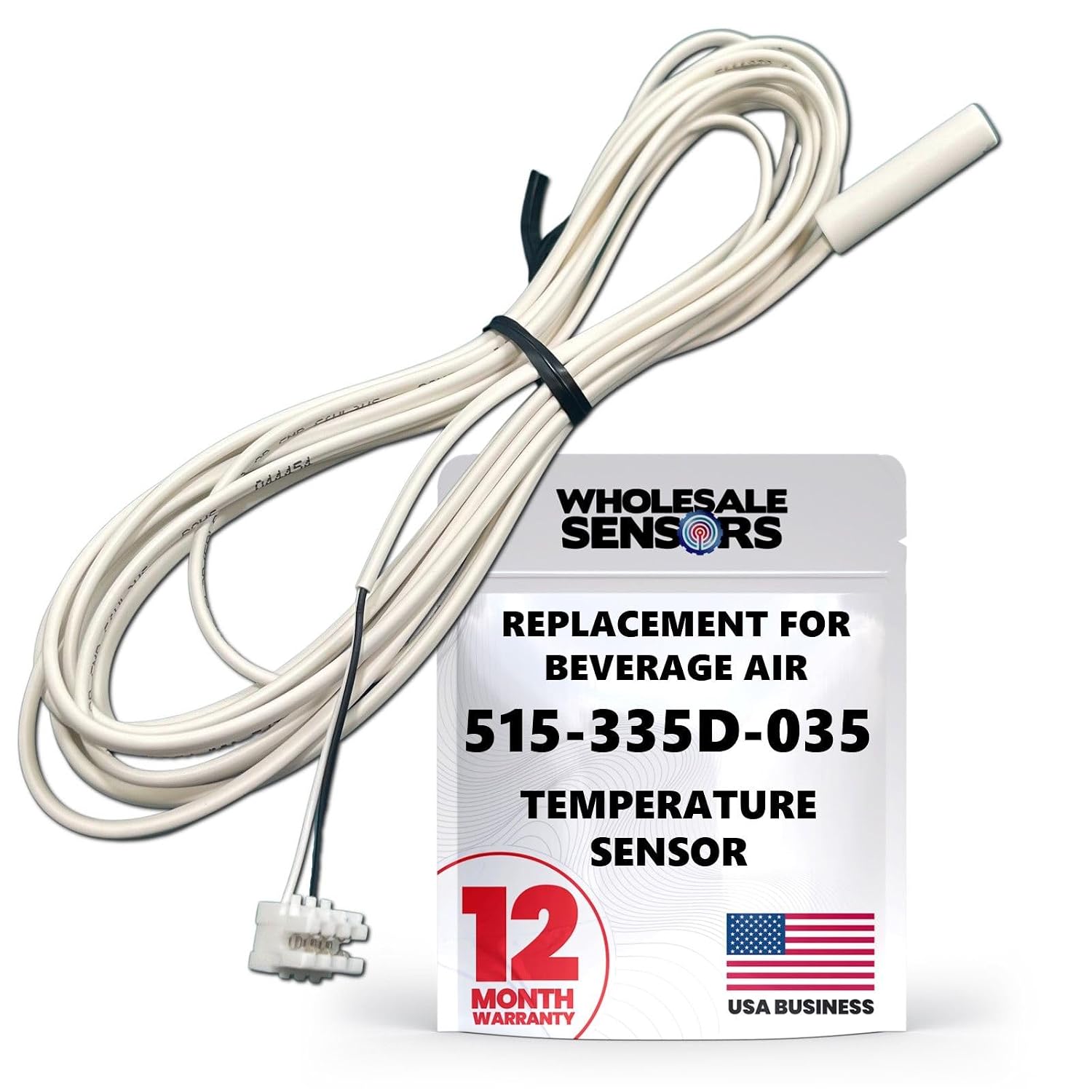 Replacement Beverage Air 515-335D-03 Sensor (3.5M) 12 Month Warranty & USA Support