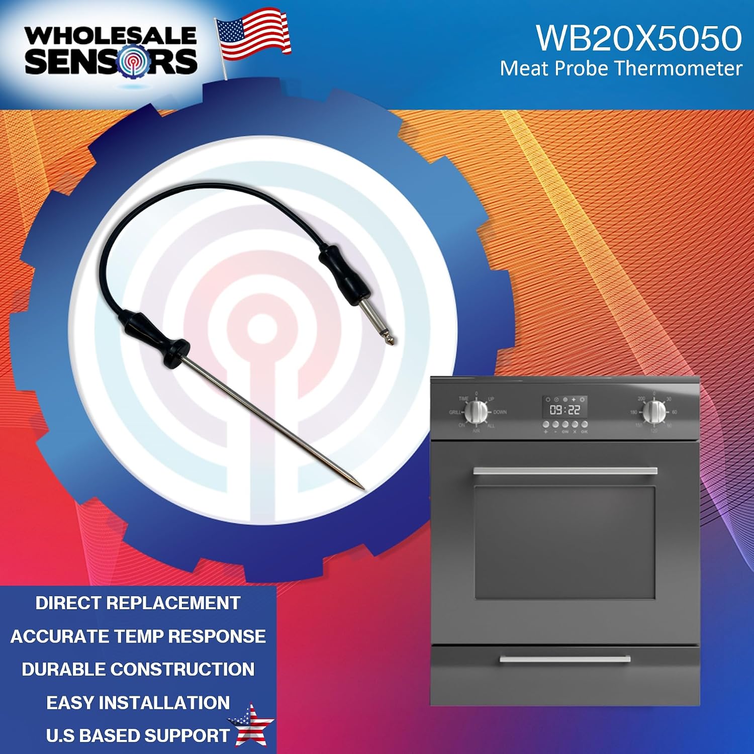 Replacement General Electric GE WB20X5050 Oven Heat Probe Gauge, 12 Month Warranty & USA Support - Image 2